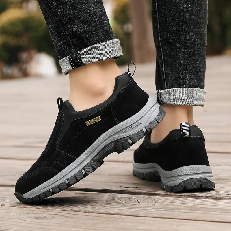 Sapatos ortopédicos confortáveis AureliaFlex para homem com sola antiderrapante - Desfino