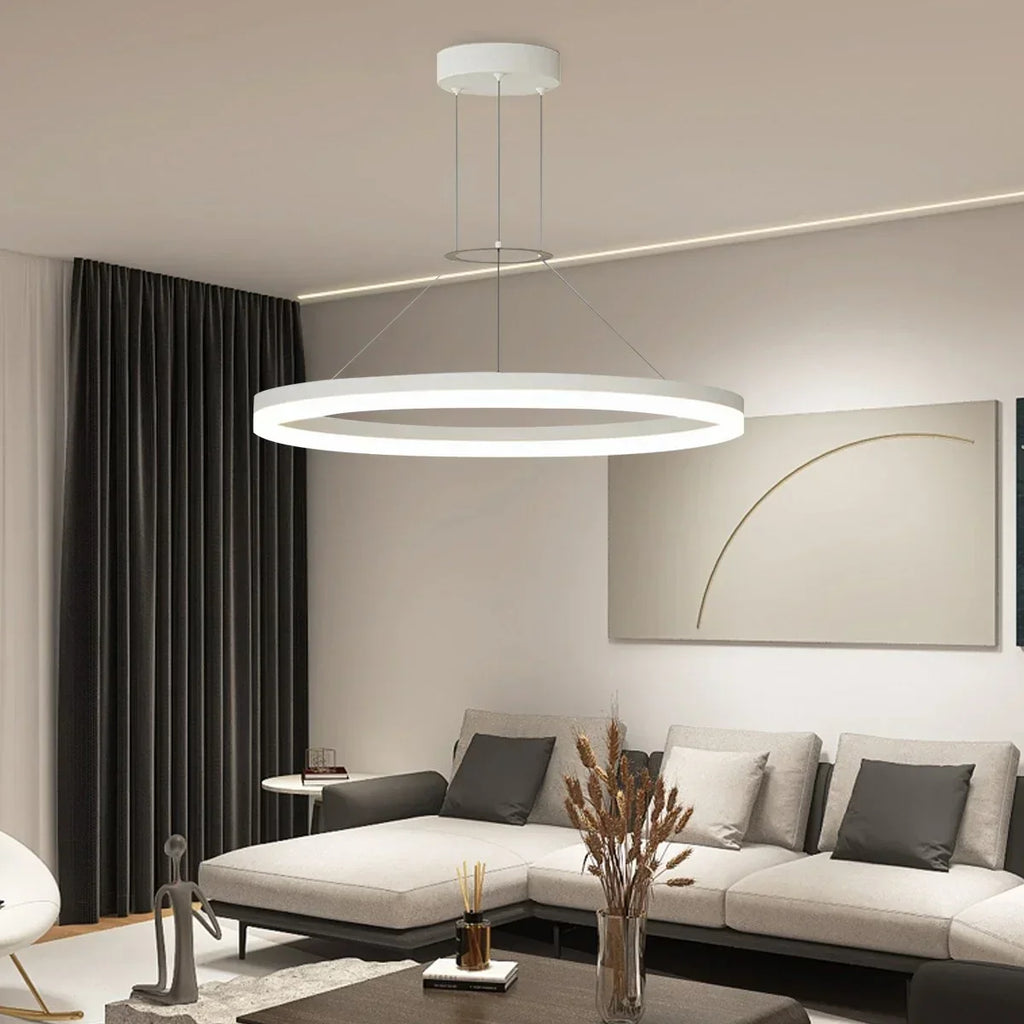 Circular Led Pendant Light for Living Room Kitchen | Desfino
