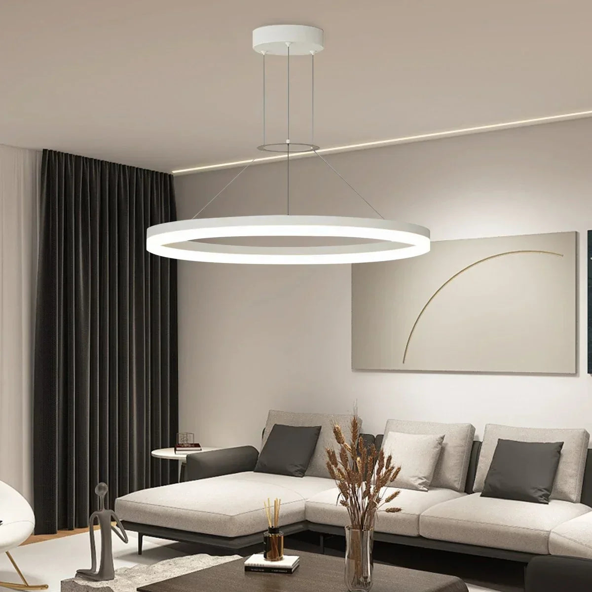 Circular Led Pendant Light for Living Room Kitchen | Desfino