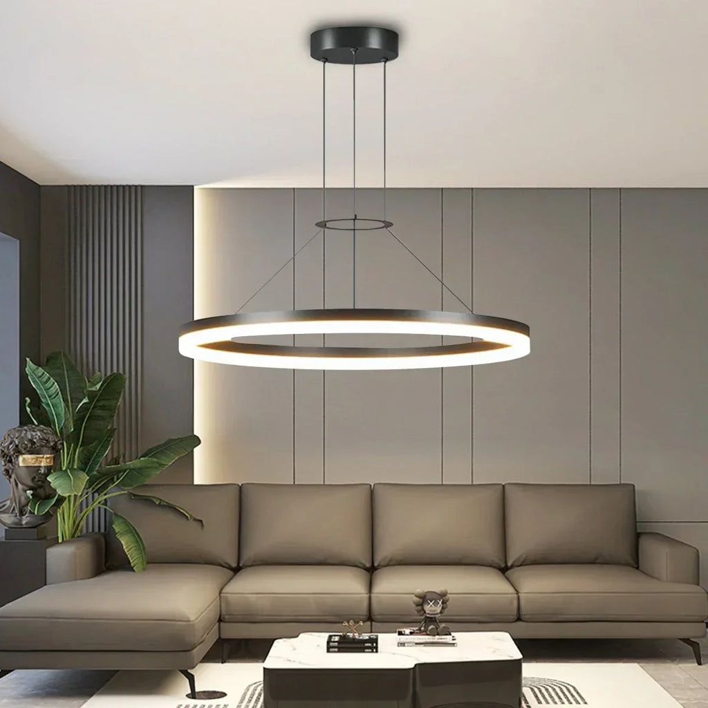 Circular Led Pendant Light for Living Room Kitchen | Desfino