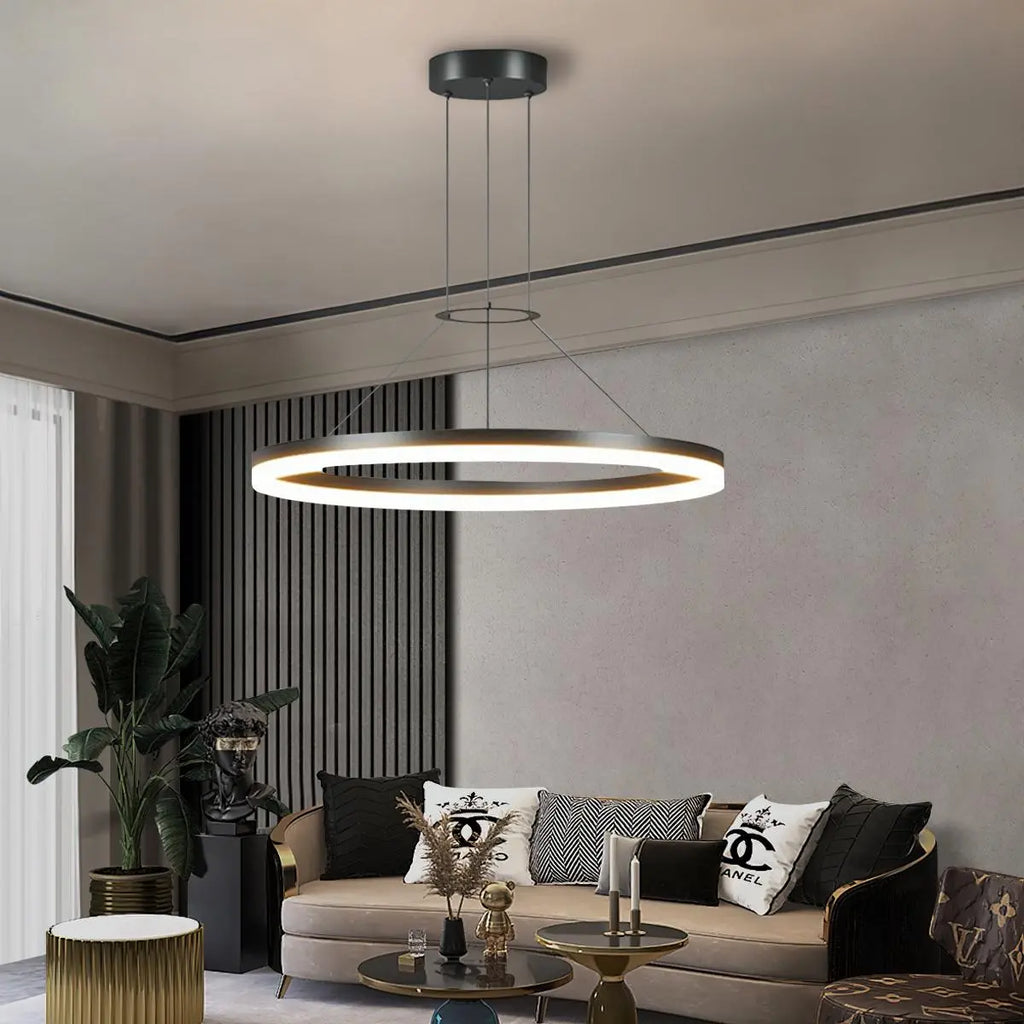 Circular Led Pendant Light for Living Room Kitchen | Desfino