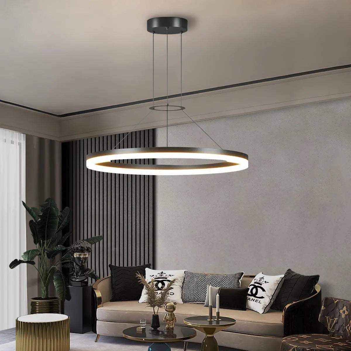 Circular Led Pendant Light for Living Room Kitchen | Desfino