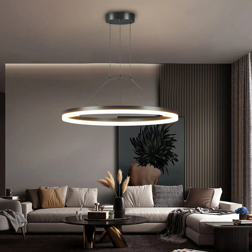 Circular Led Pendant Light for Living Room Kitchen | Desfino