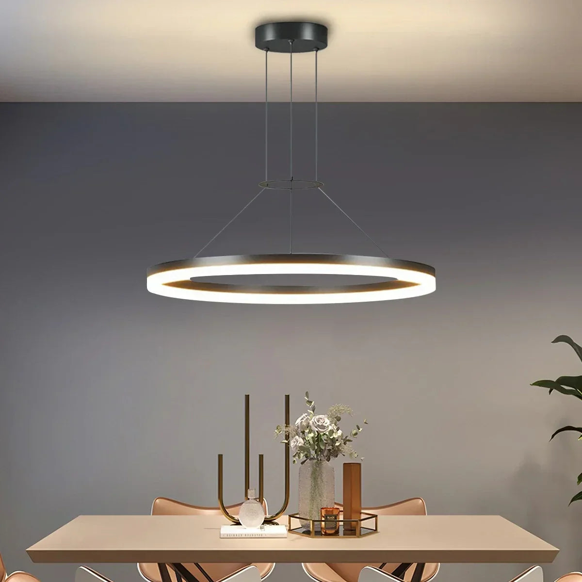 Circular Led Pendant Light for Living Room Kitchen | Desfino