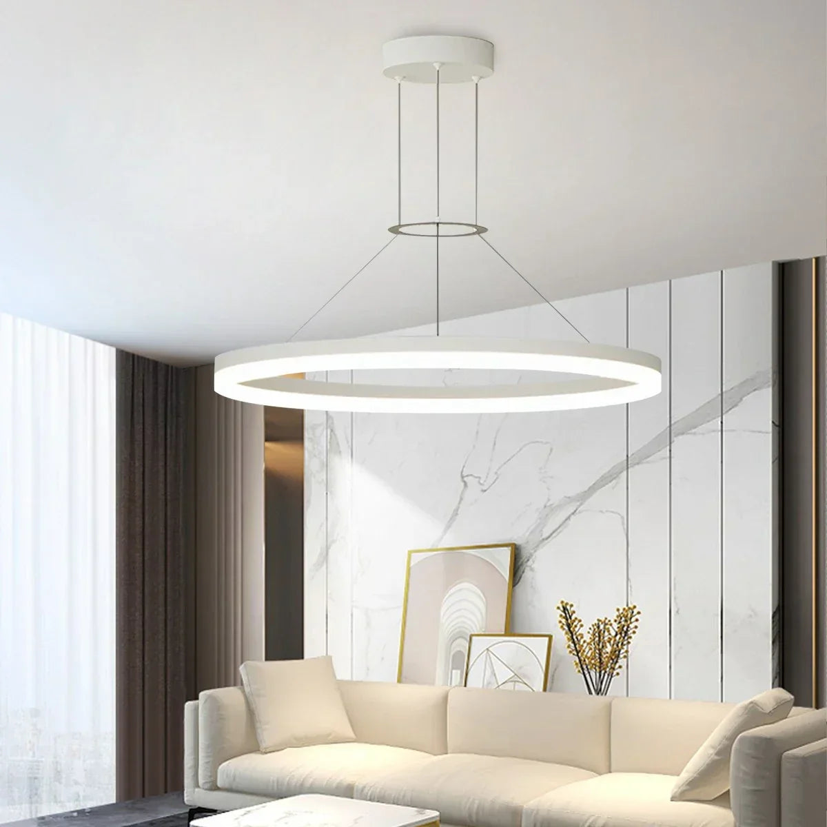 Circular Led Pendant Light for Living Room Kitchen | Desfino