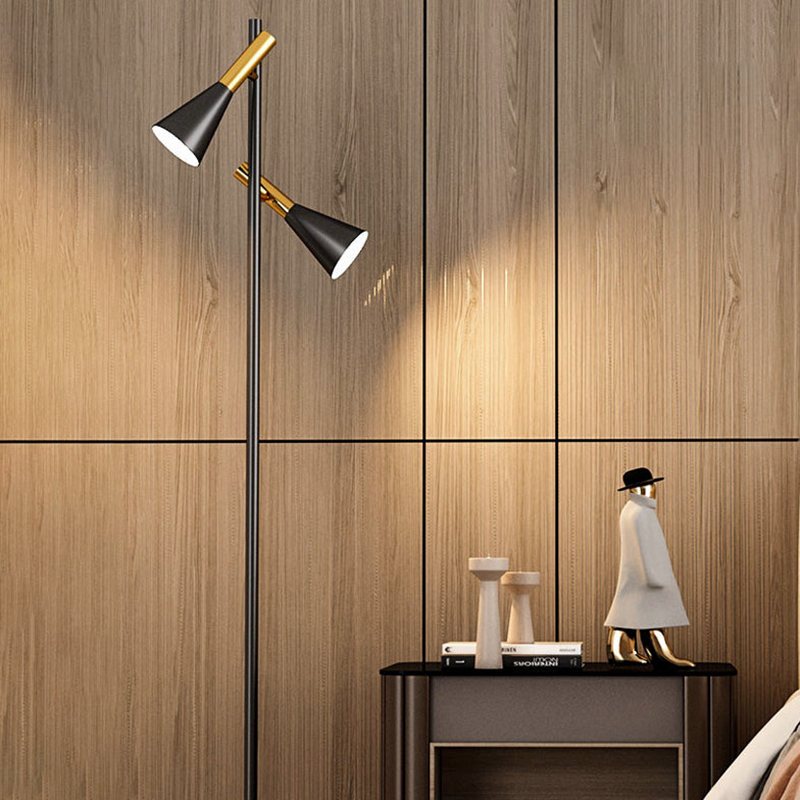 2-Bulb Adjustable Pole Floor Lamp | Desfino