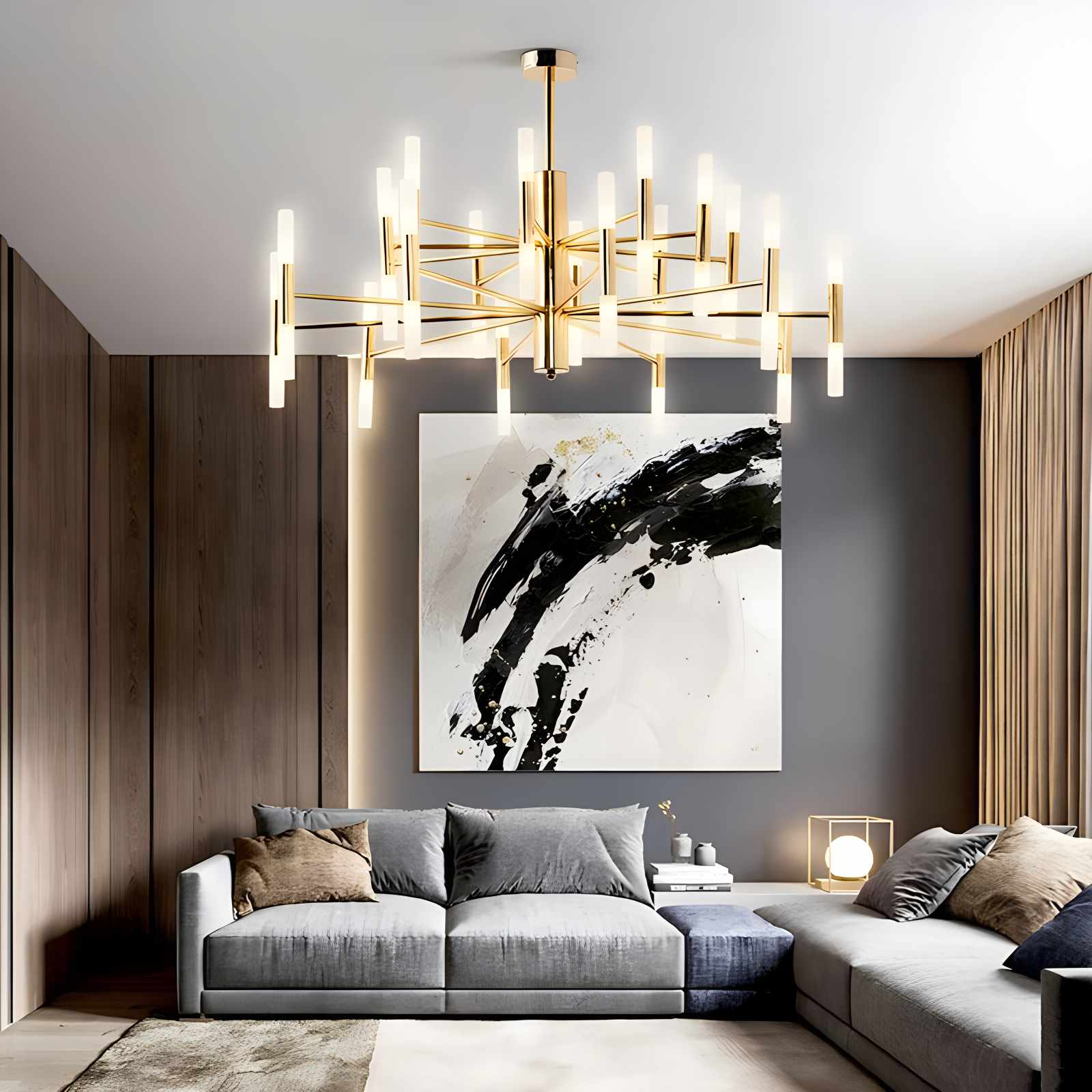 Adjustable Round Tube Chandelier | Desfino