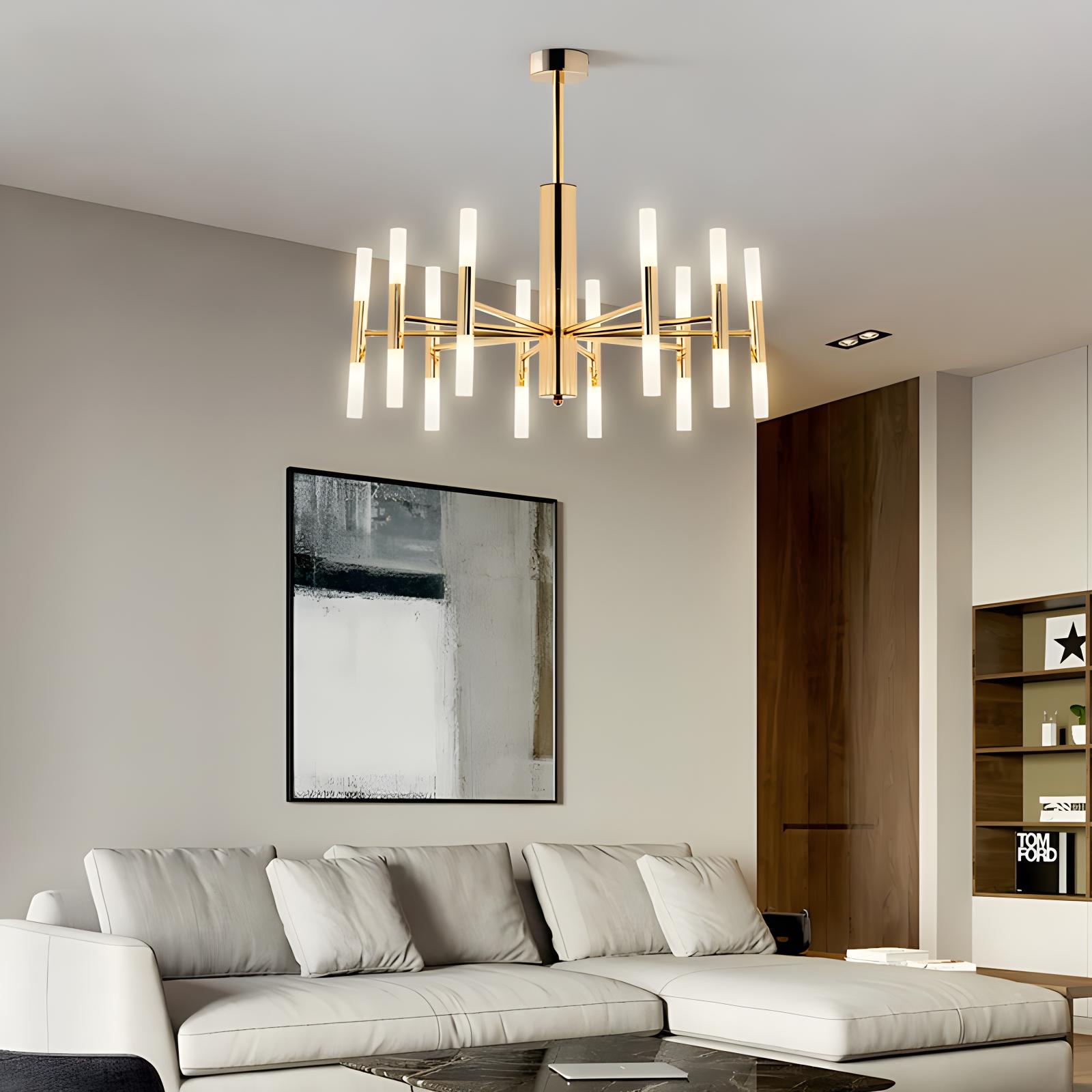 Adjustable Round Tube Chandelier | Desfino