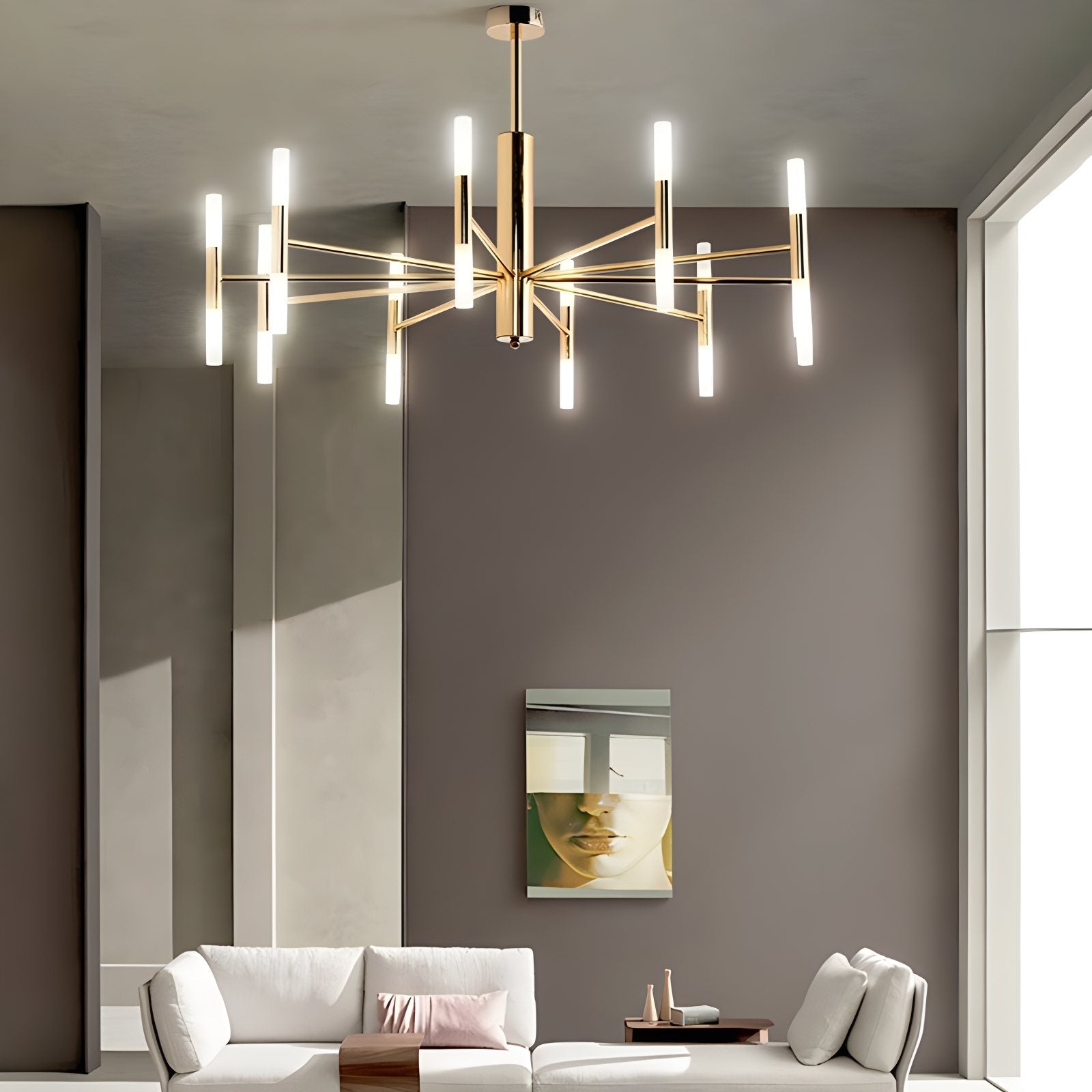 Adjustable Round Tube Chandelier | Desfino