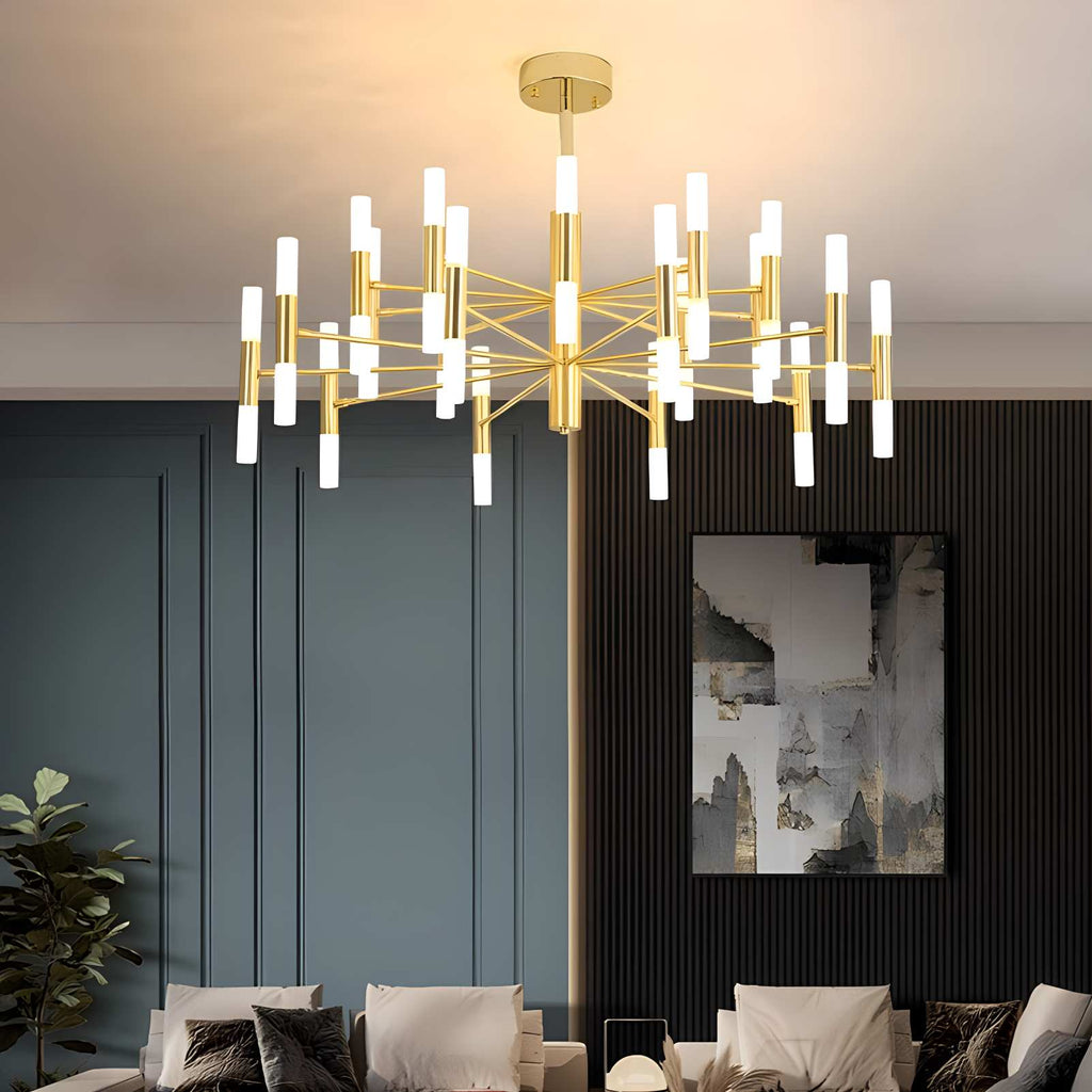Adjustable Round Tube Chandelier | Desfino