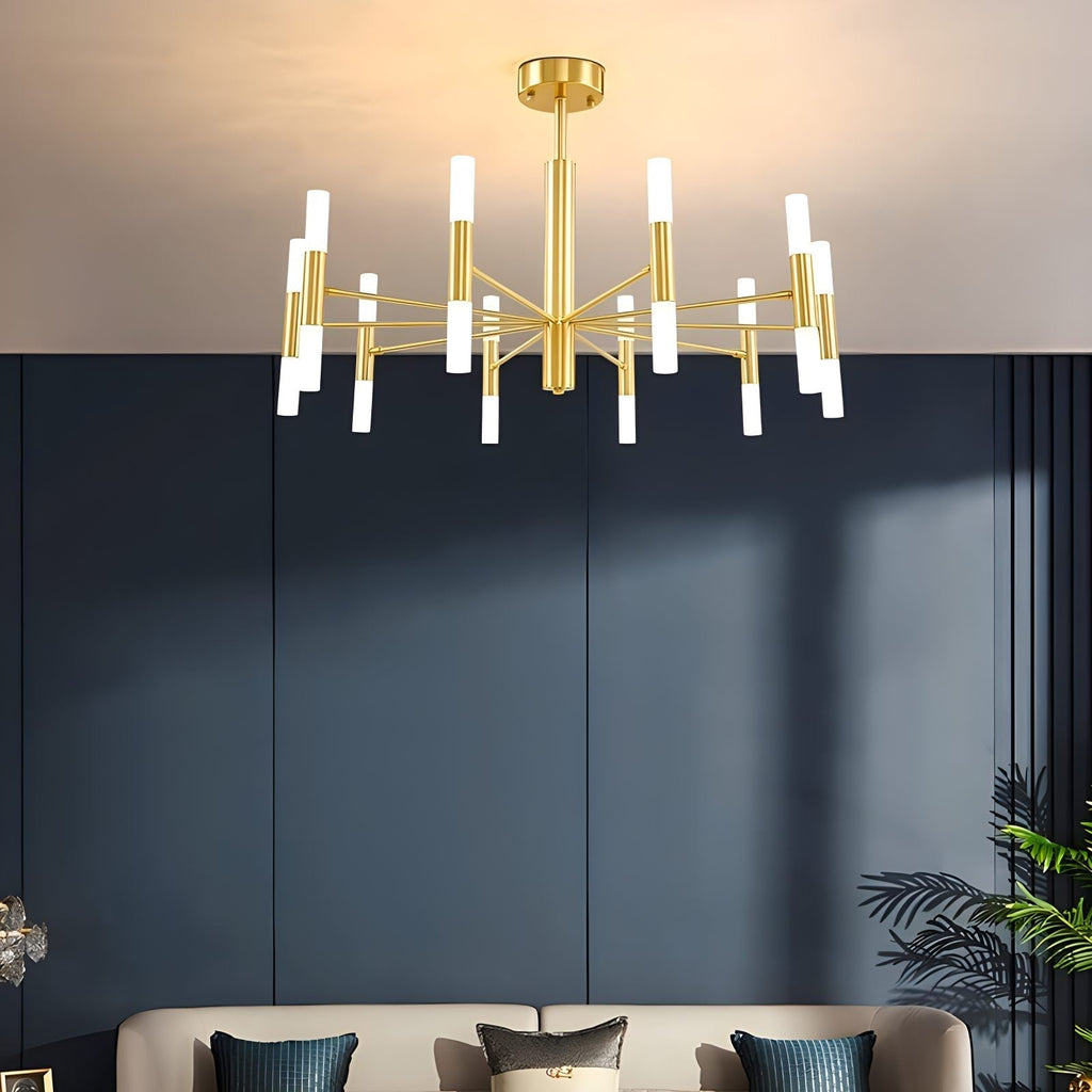 Adjustable Round Tube Chandelier | Desfino