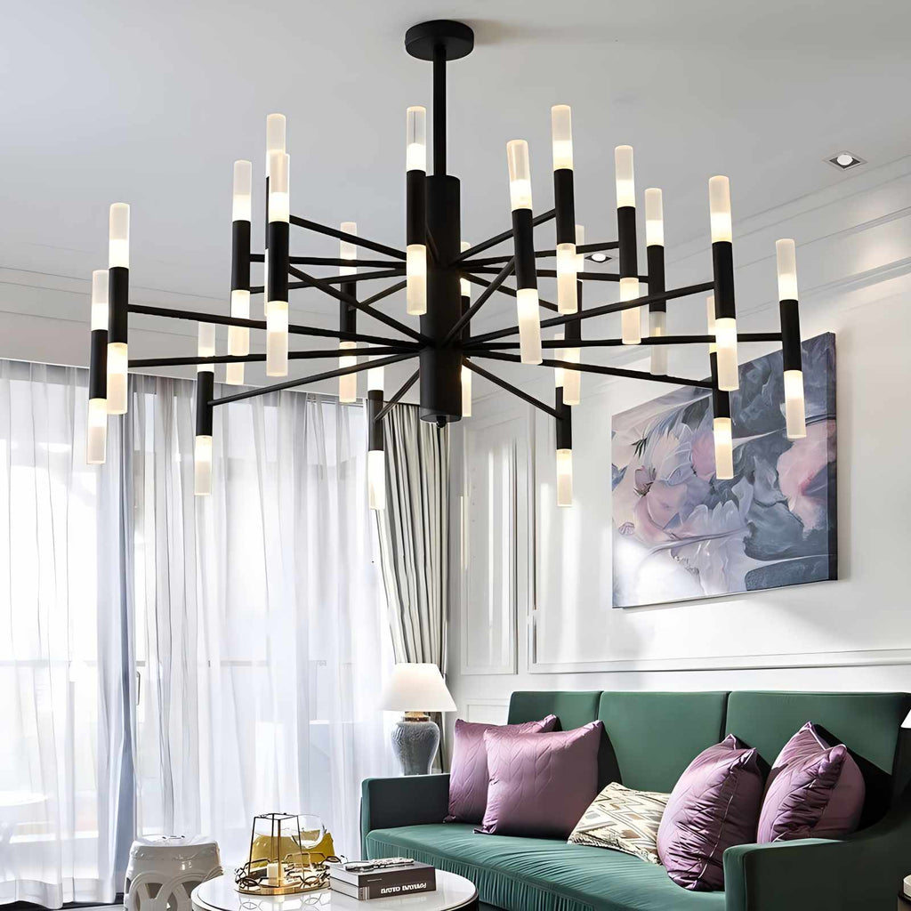 Adjustable Round Tube Chandelier | Desfino