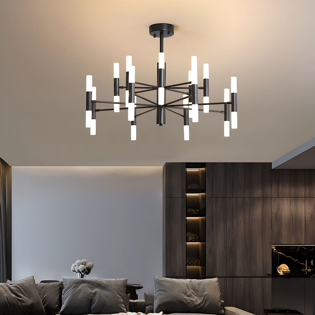 Adjustable Round Tube Chandelier | Desfino