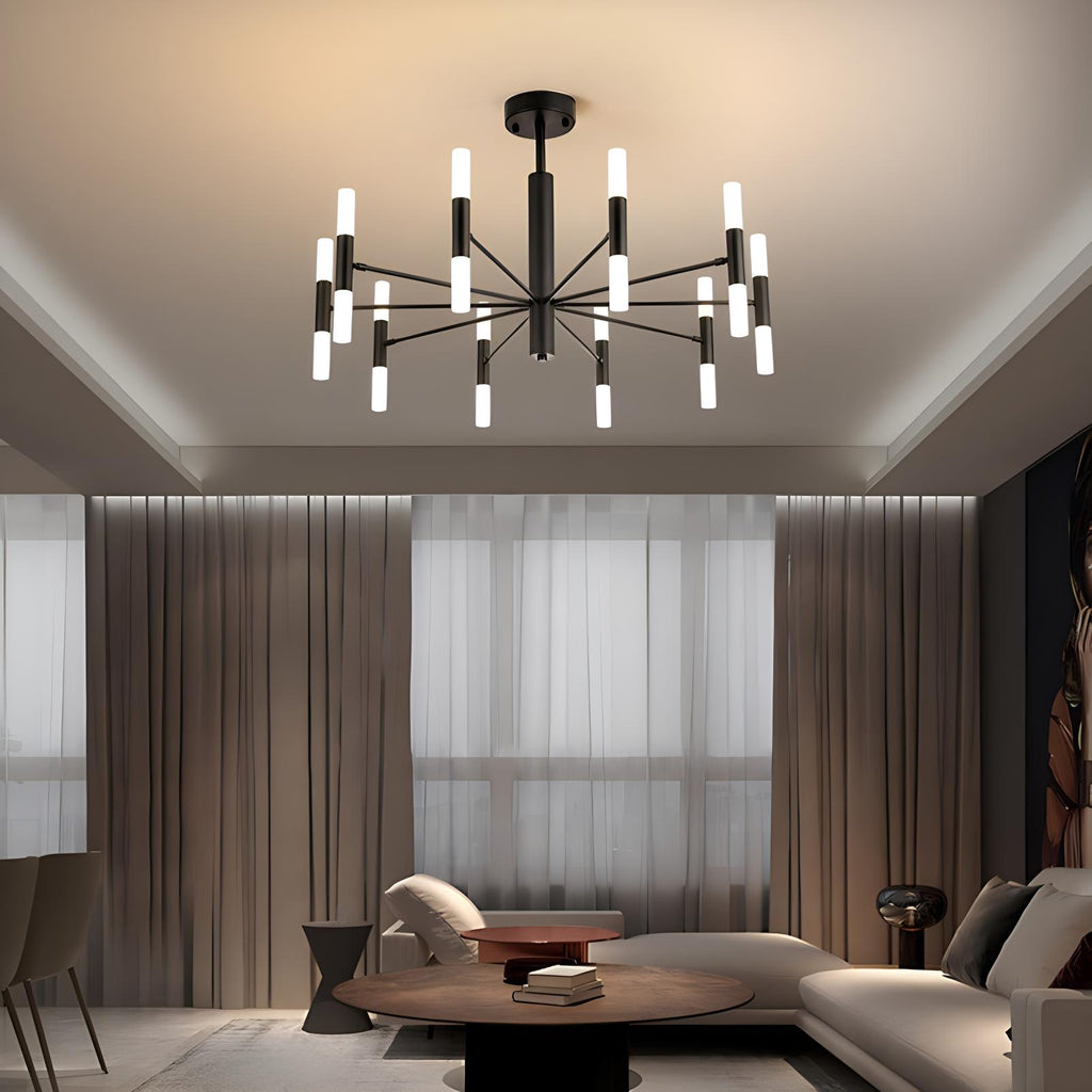 Adjustable Round Tube Chandelier | Desfino
