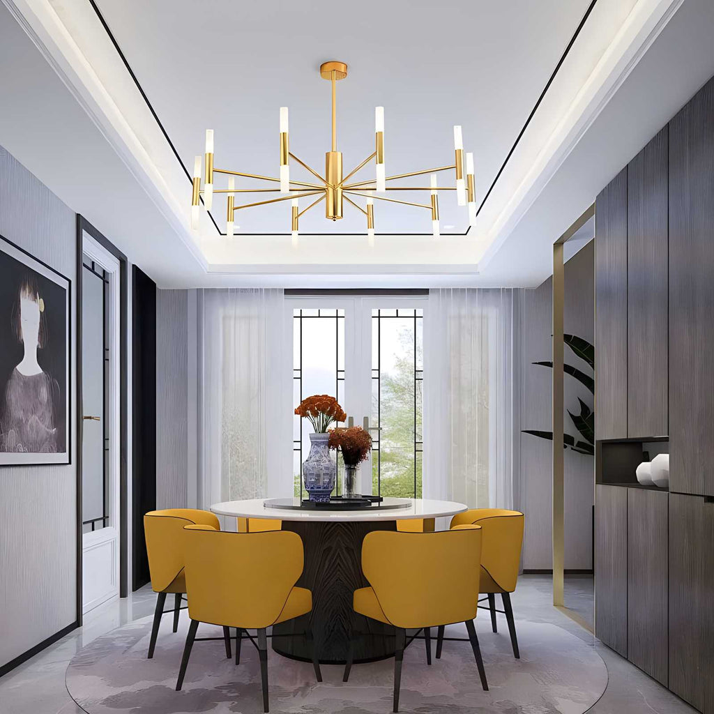 Adjustable Round Tube Chandelier | Desfino
