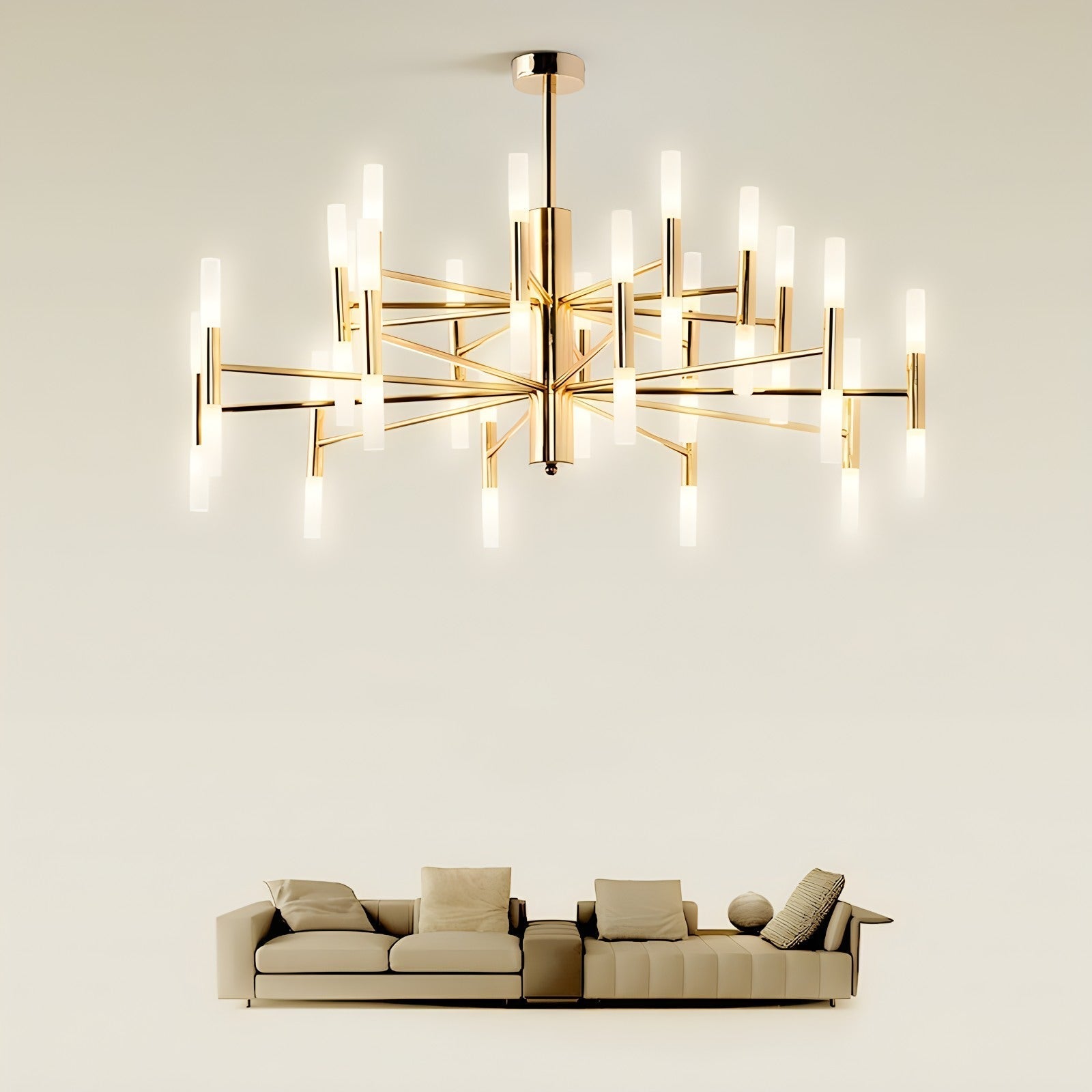 Adjustable Round Tube Chandelier | Desfino
