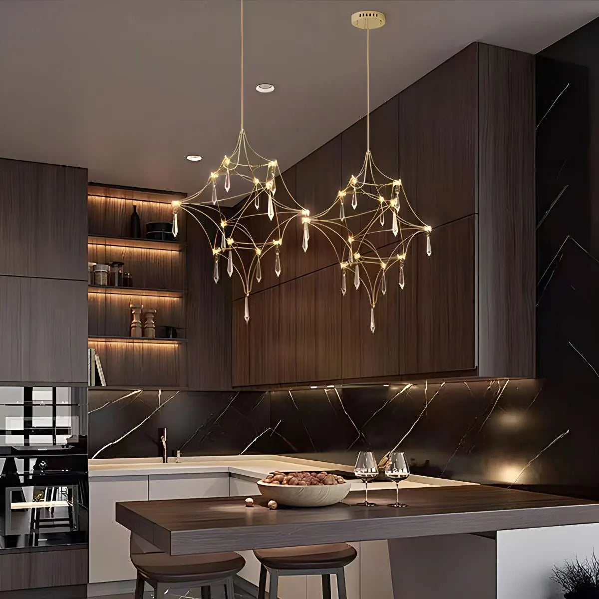 Adjustable Large Creativity Crystal Chandelier | Desfino