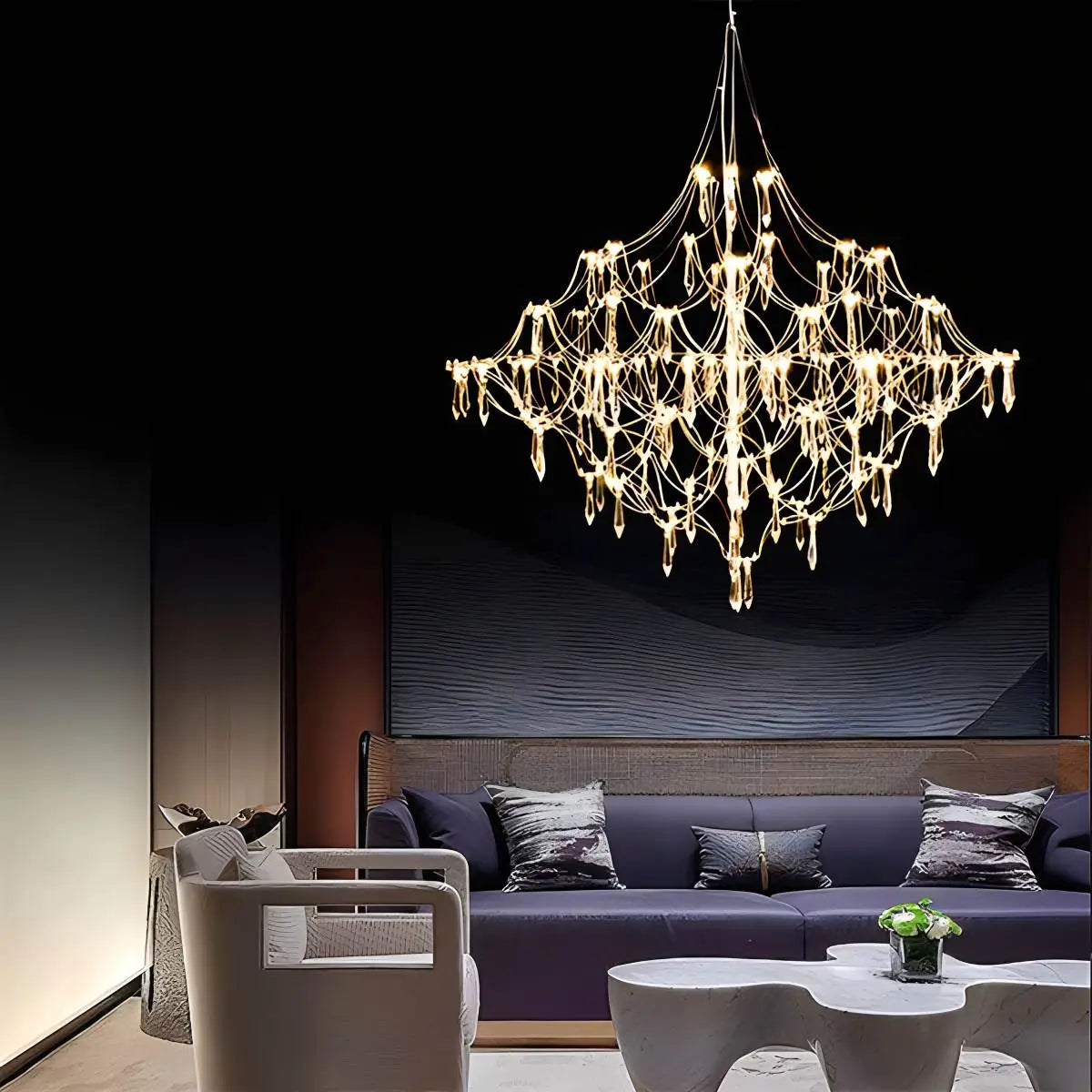 Adjustable Large Creativity Crystal Chandelier | Desfino