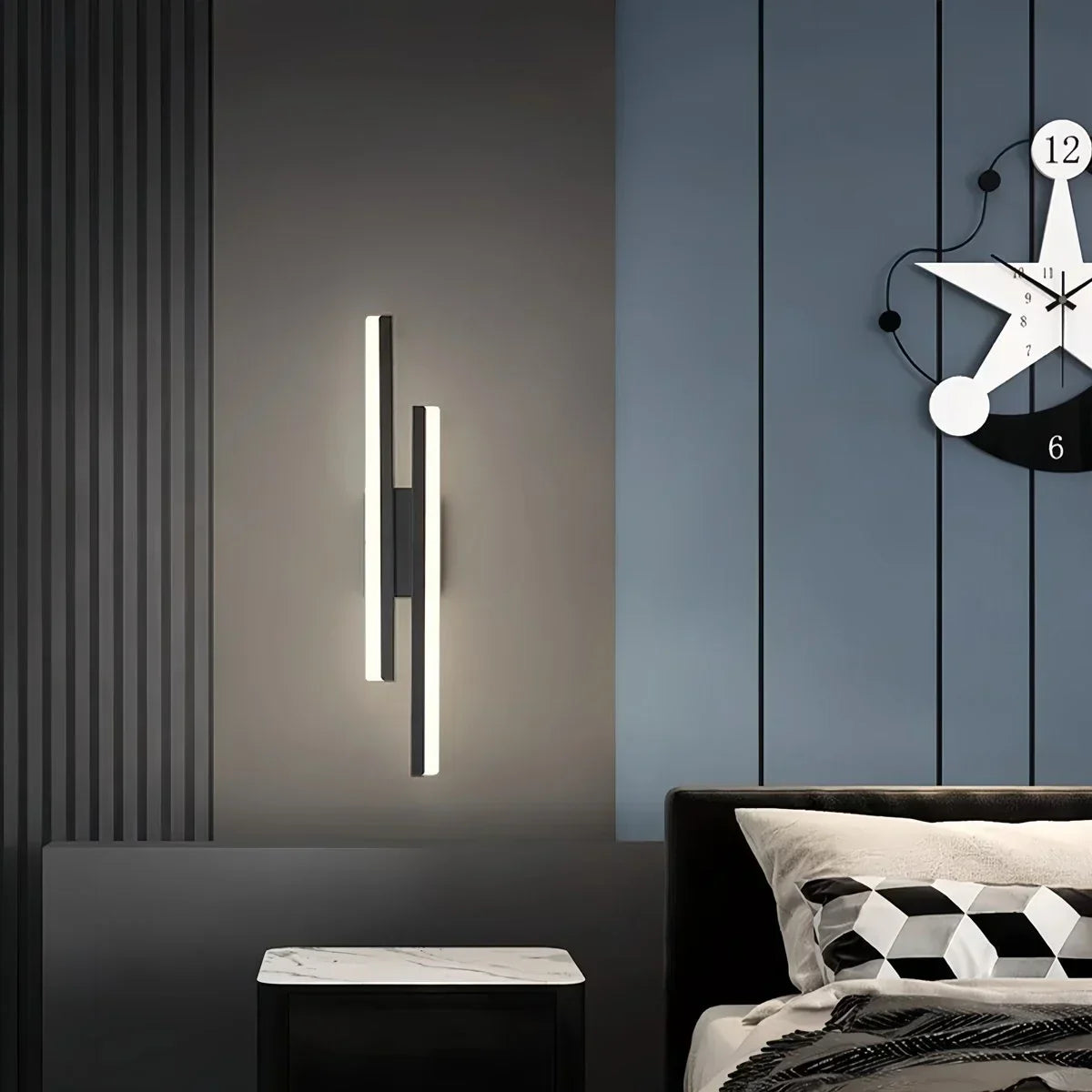 Antier Alana Minimalist H-Shaped Wall Lamp | Desfino