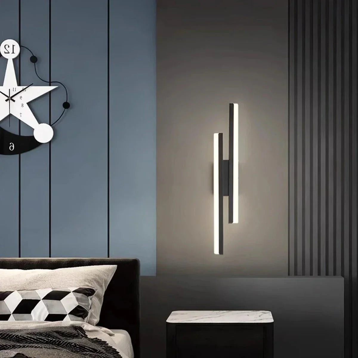 Antier Alana Minimalist H-Shaped Wall Lamp | Desfino