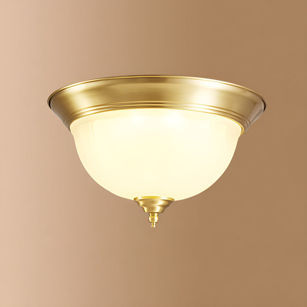 European Style Copper Glass Ceiling Lamp-D | Desfino