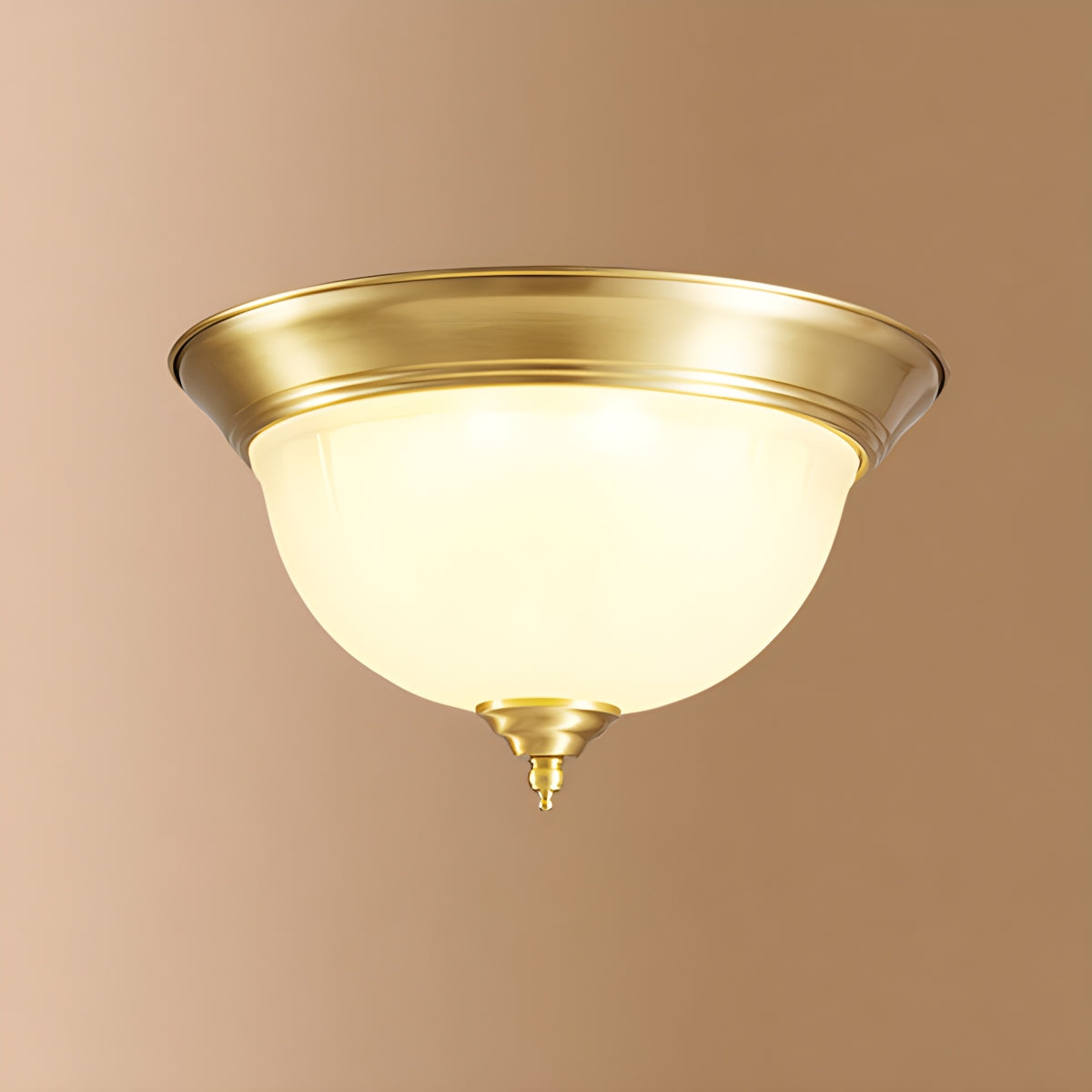 European Style Copper Glass Ceiling Lamp-D | Desfino