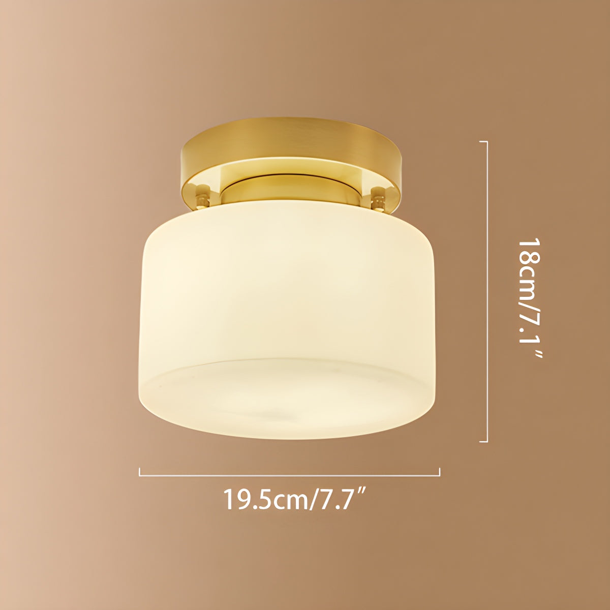 European Style Copper Glass Ceiling Lamp-D | Desfino