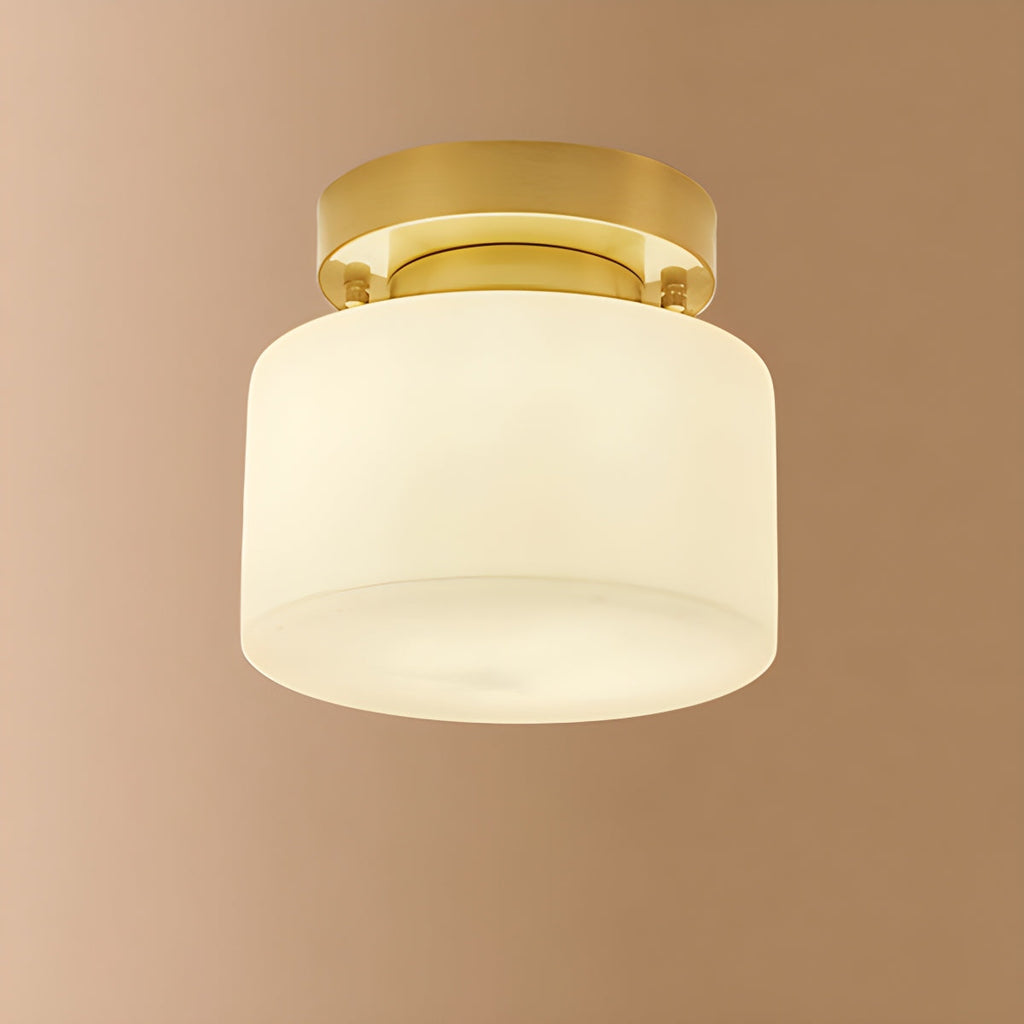 European Style Copper Glass Ceiling Lamp-D | Desfino