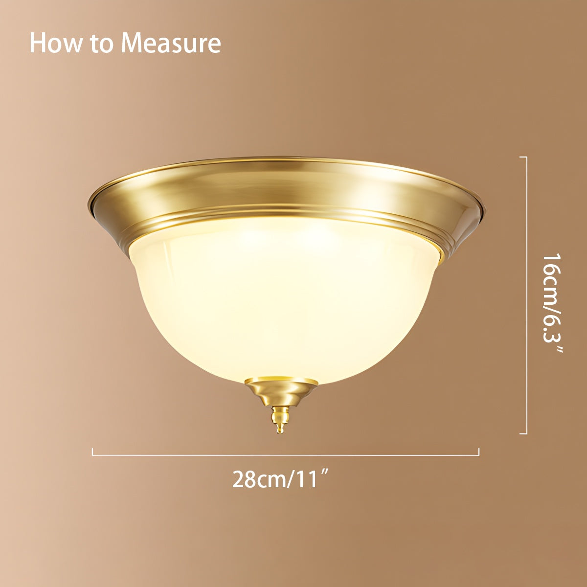 European Style Copper Glass Ceiling Lamp-D | Desfino