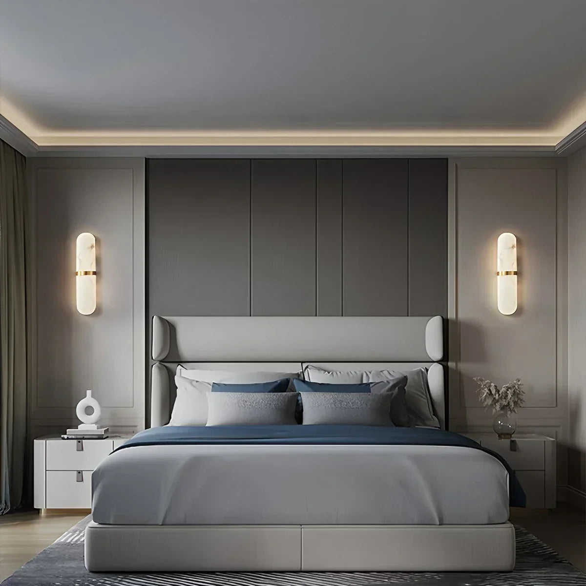 Melange Pill Form Spanish Alabaster Wall Sconce | Desfino