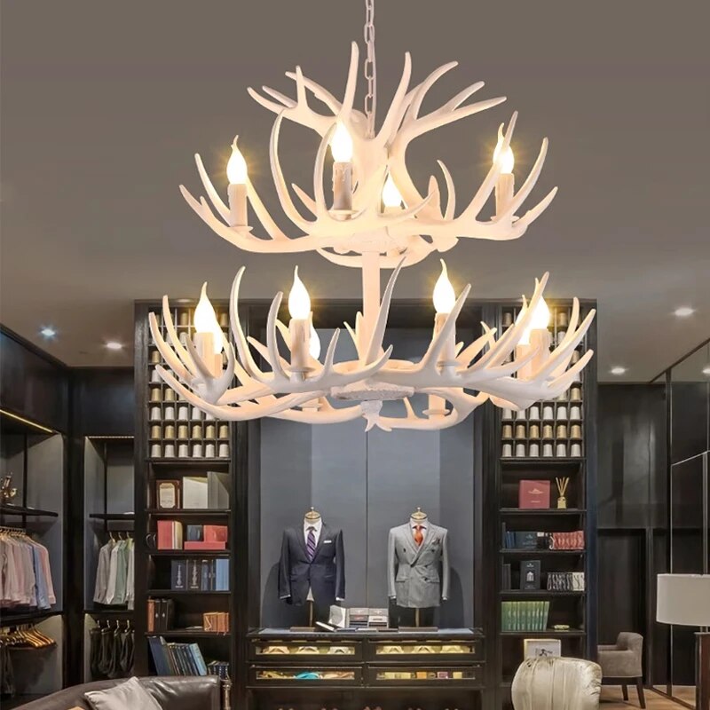 Antler Shape Resin Chandelier for Living Room | Desfino