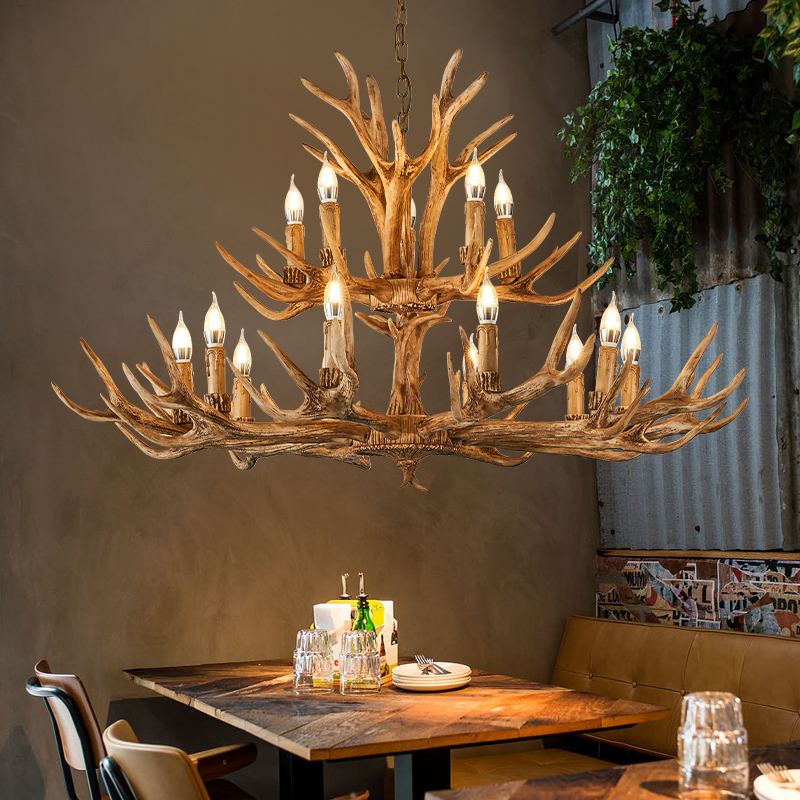 Antler Shape Resin Chandelier for Living Room | Desfino