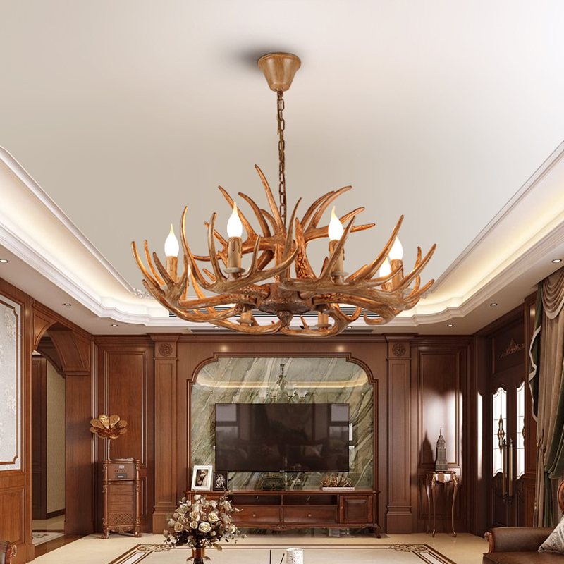 Antler Shape Resin Chandelier for Living Room | Desfino