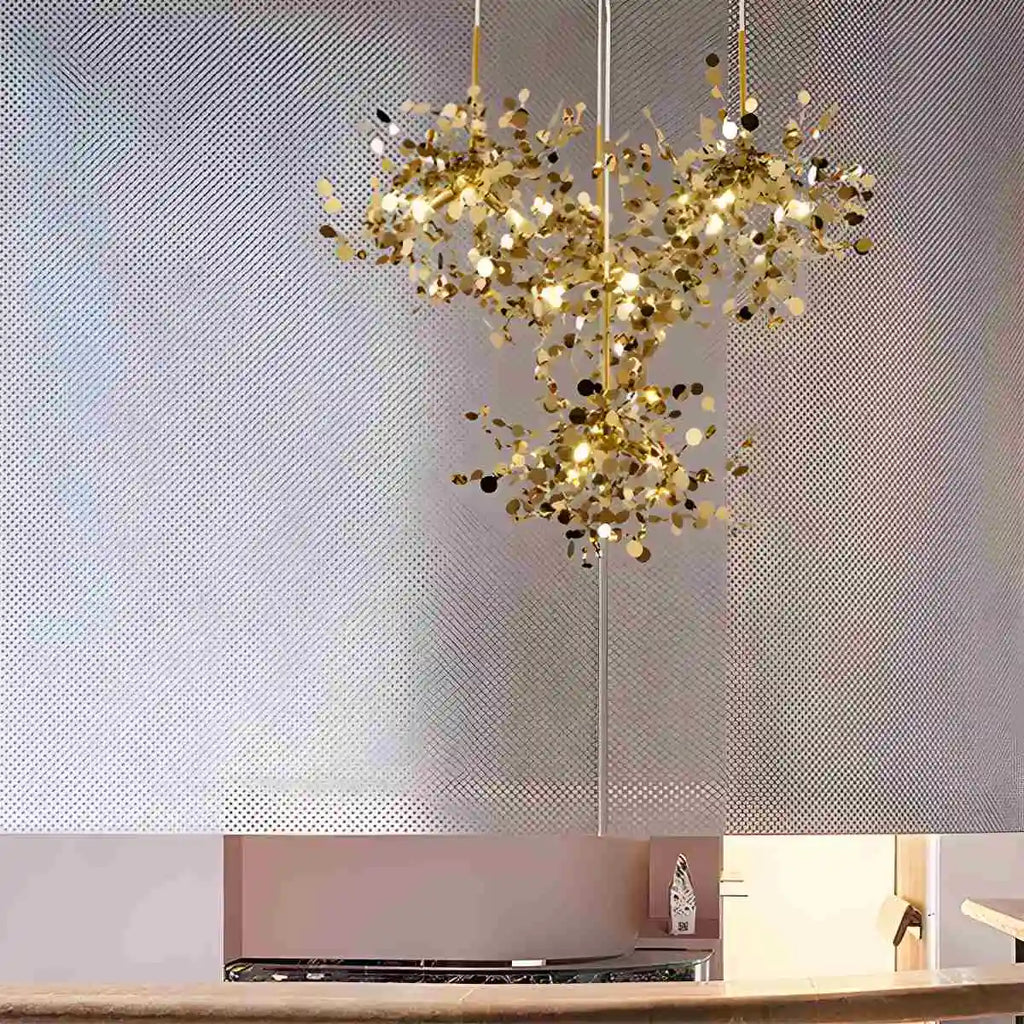 Argent/Gold Cloud Multi Pendant Chandelier | Desfino