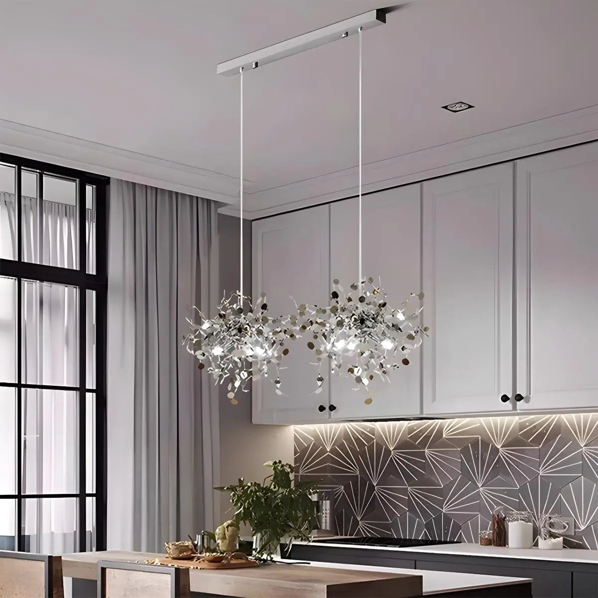 Argent/Gold Cloud Multi Pendant Chandelier | Desfino