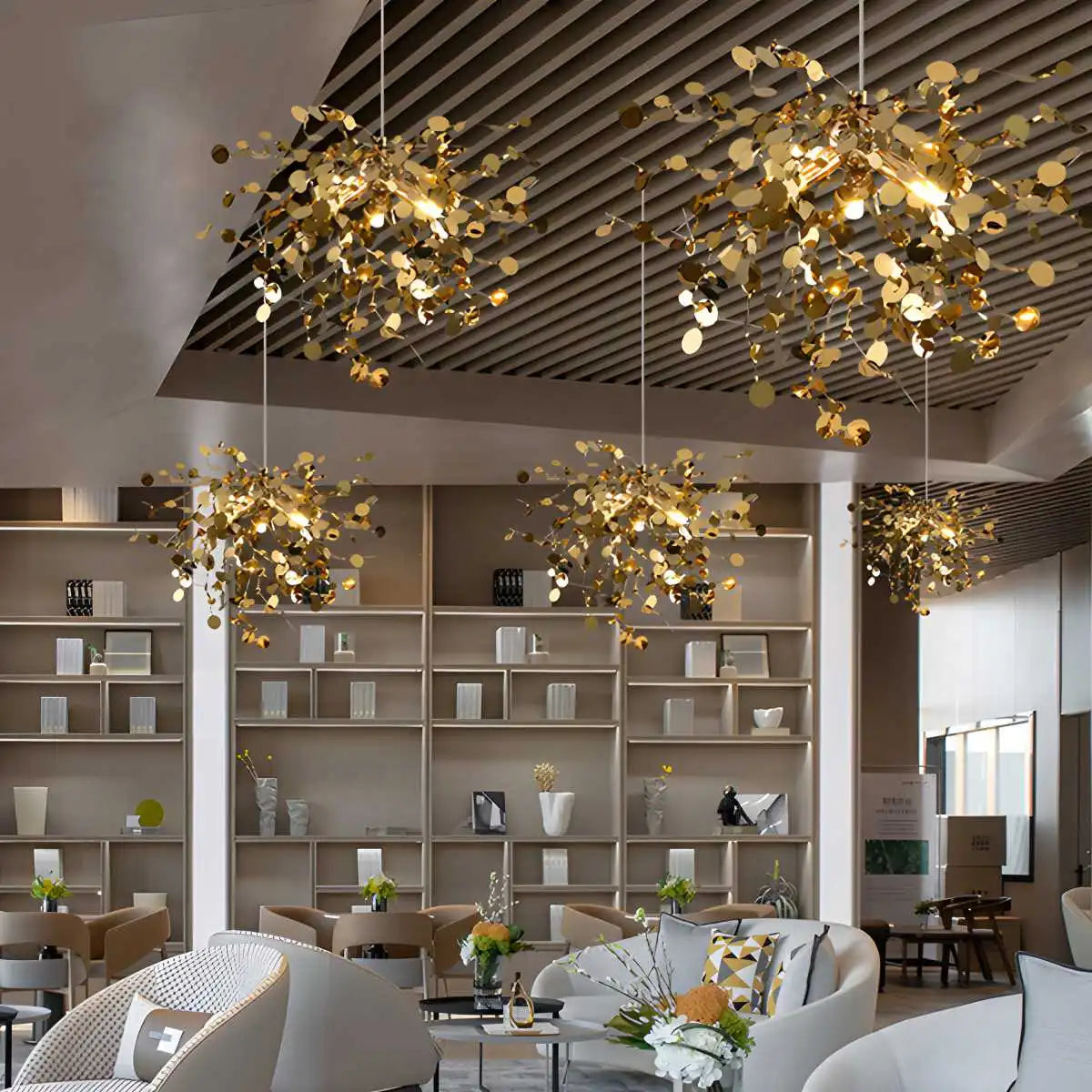 Argent/Gold Cloud Multi Pendant Chandelier | Desfino