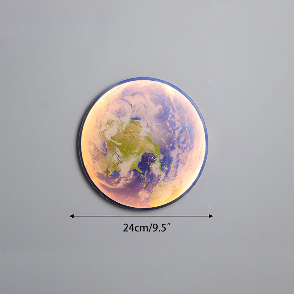 Moon/Earth Art Mural Wall Lamp | Desfino