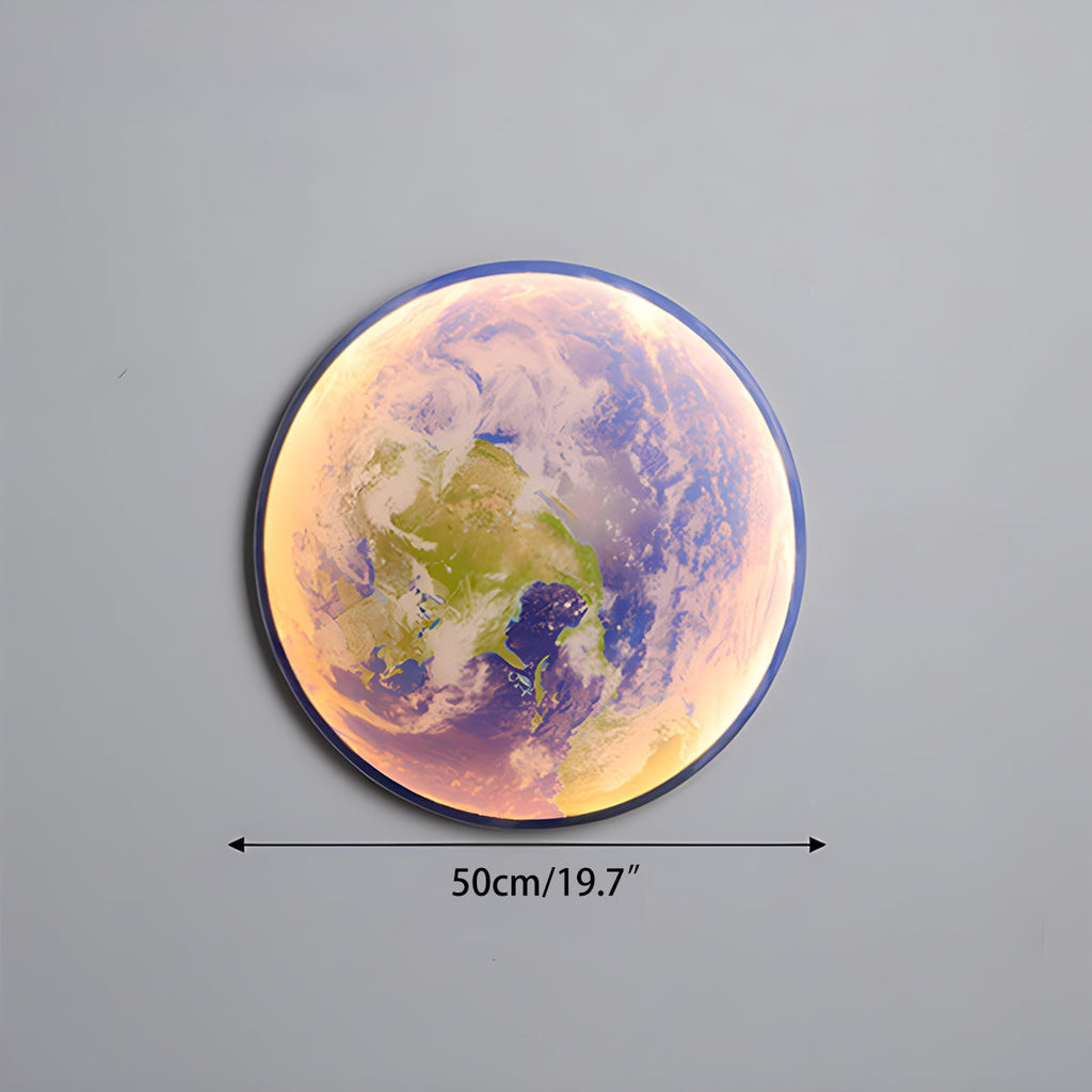 Moon/Earth Art Mural Wall Lamp | Desfino