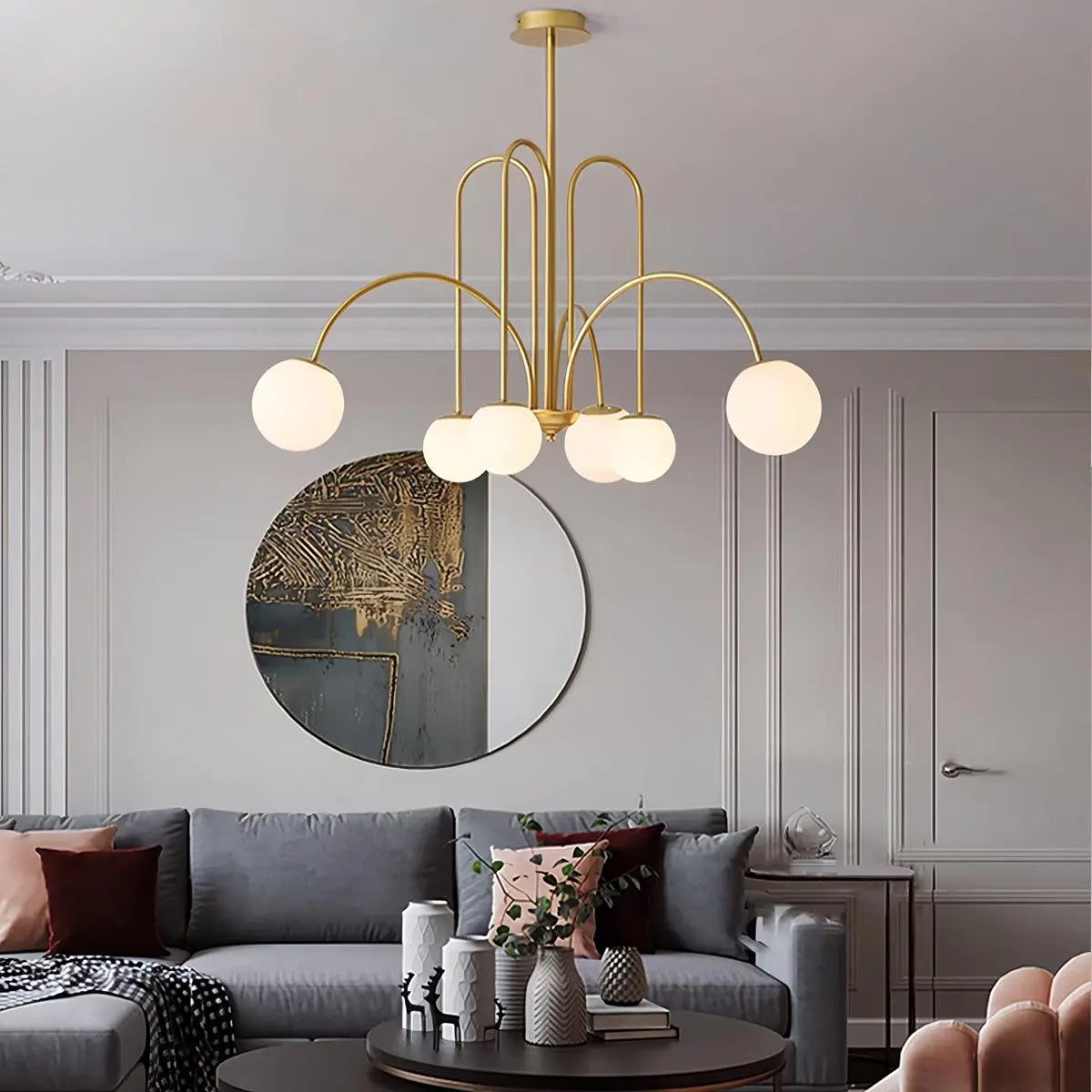 Avi Double Layer Glass Chandelier | Desfino