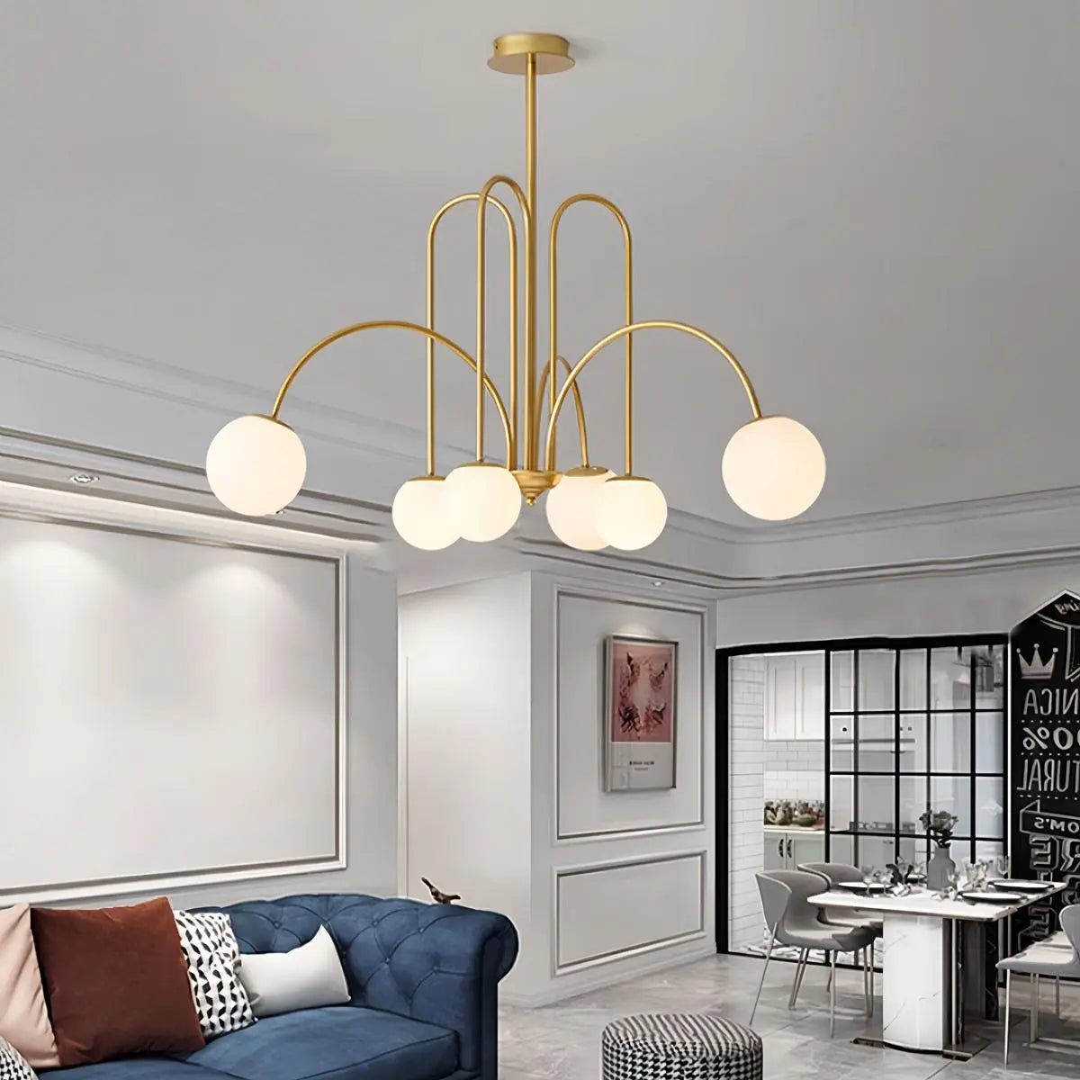 Avi Double Layer Glass Chandelier | Desfino