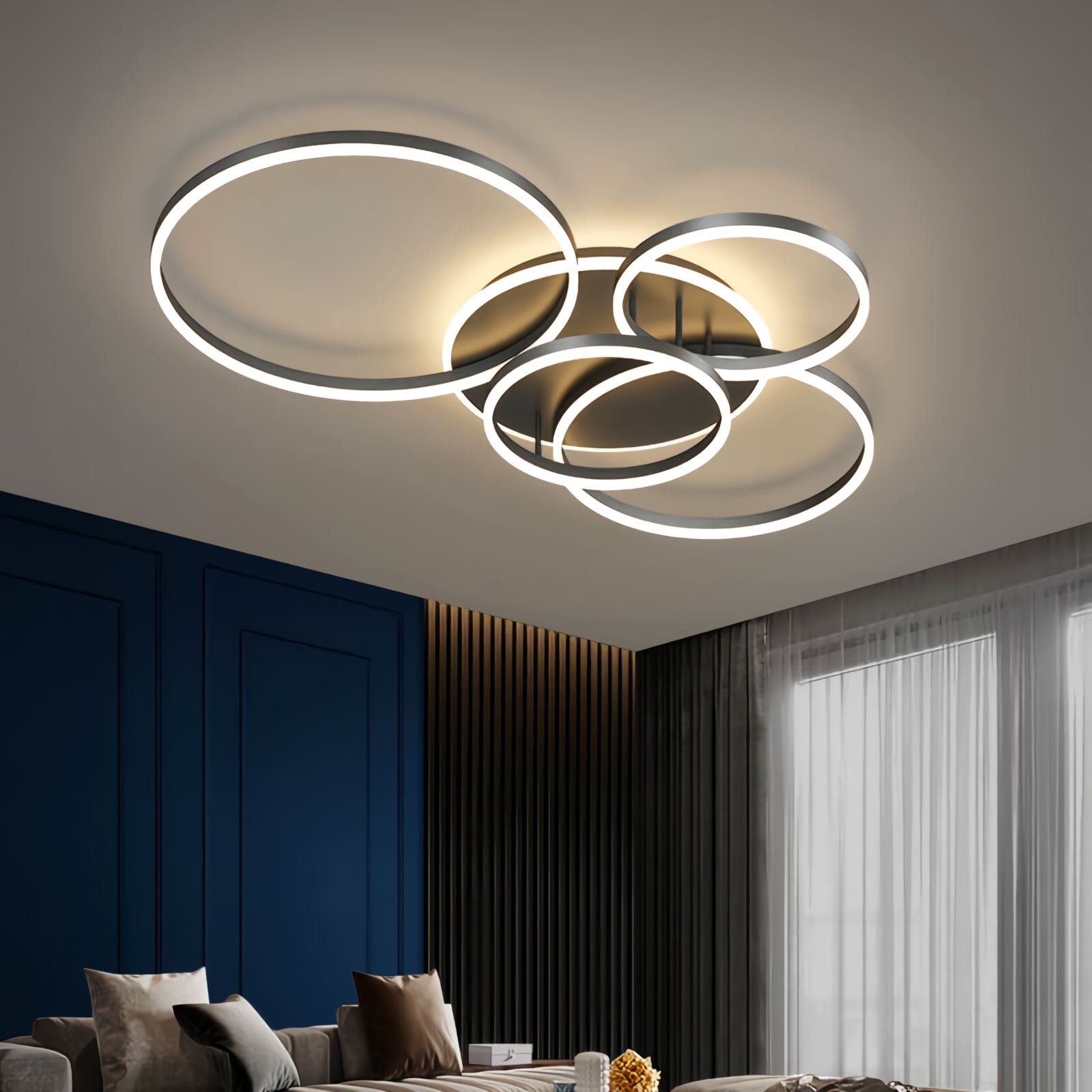 Runde LED-Deckenleuchte für das Wohnzimmer | Desfino