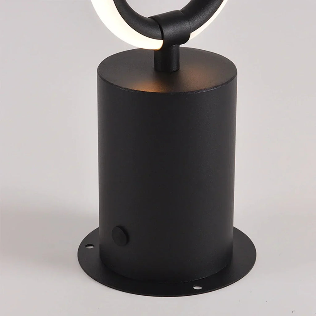 Outdoor Black Oval LED Lawn Light | Desfino