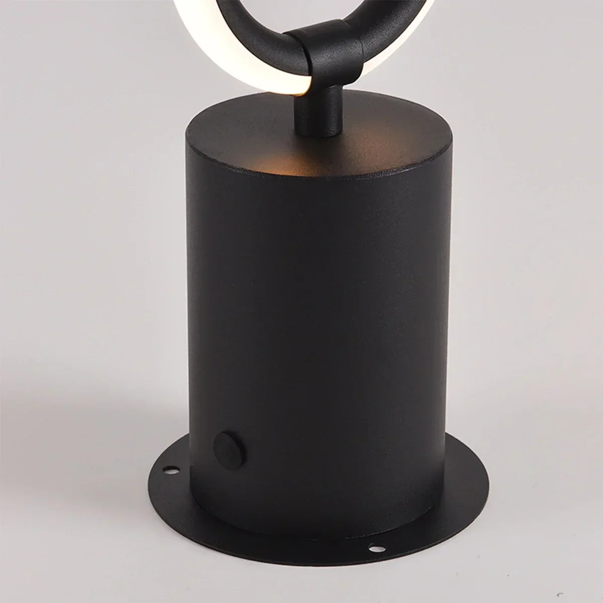 Outdoor Black Oval LED Lawn Light | Desfino