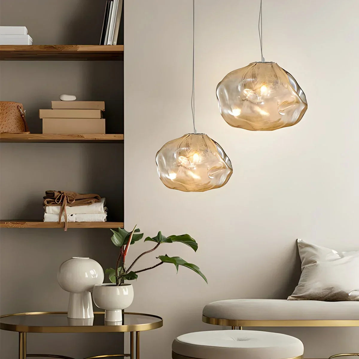 Luxuriöse Glas-Pendelleuchte in Wolkenform | Desfino