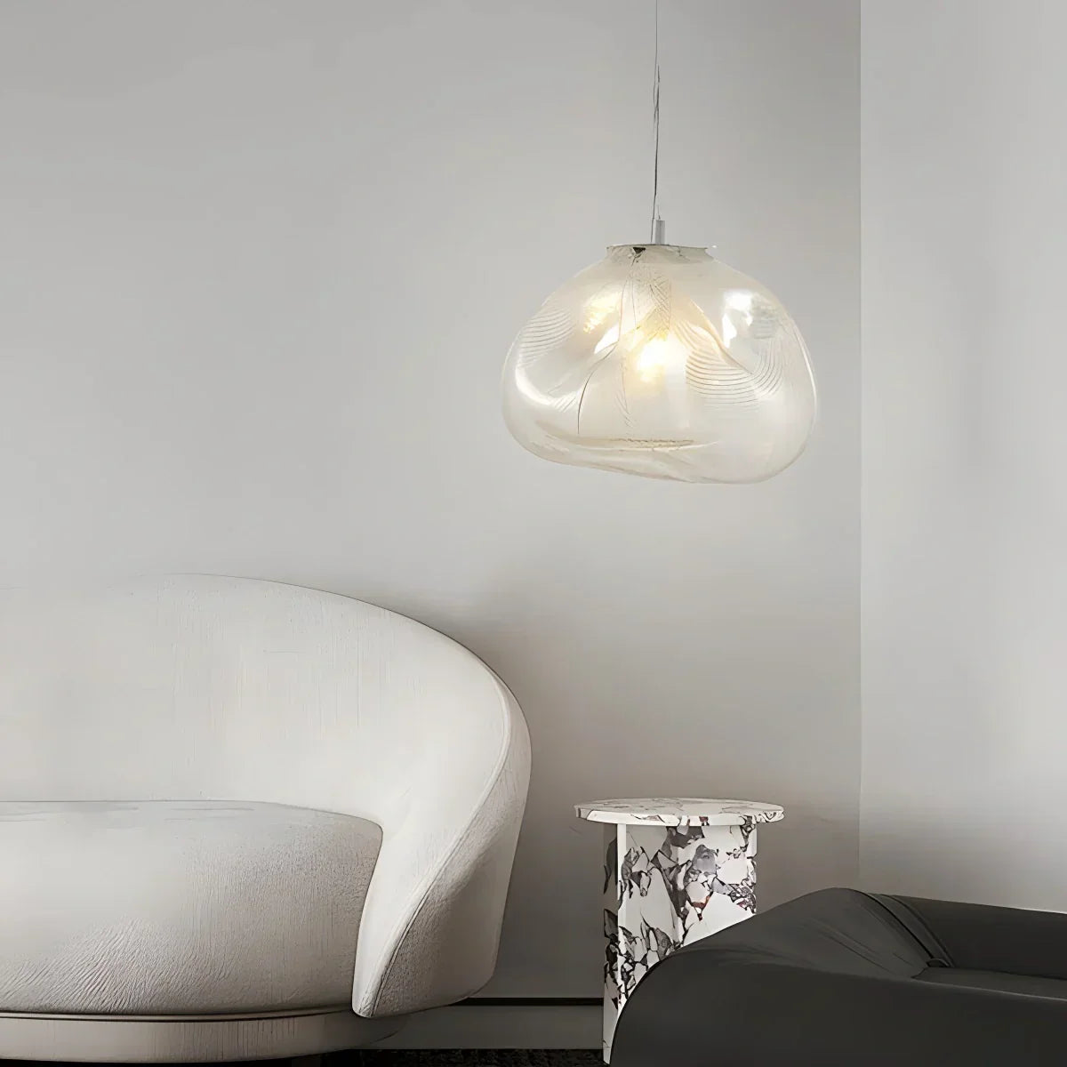 Luxuriöse Glas-Pendelleuchte in Wolkenform | Desfino