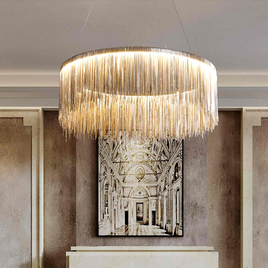 Moderner Kronleuchter mit Quasten im Art-déco-Stil | Desfino