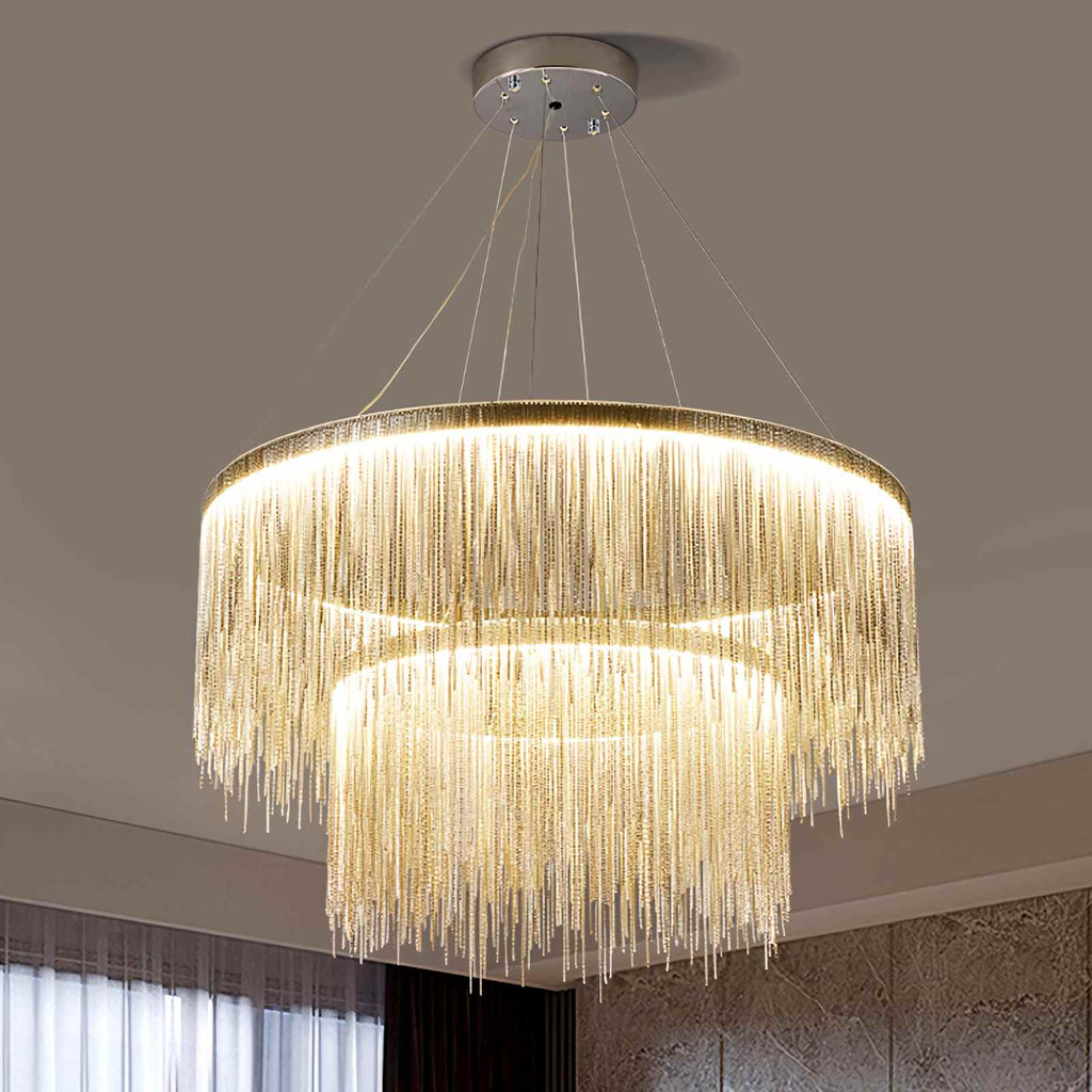 Moderner Kronleuchter mit Quasten im Art-déco-Stil | Desfino