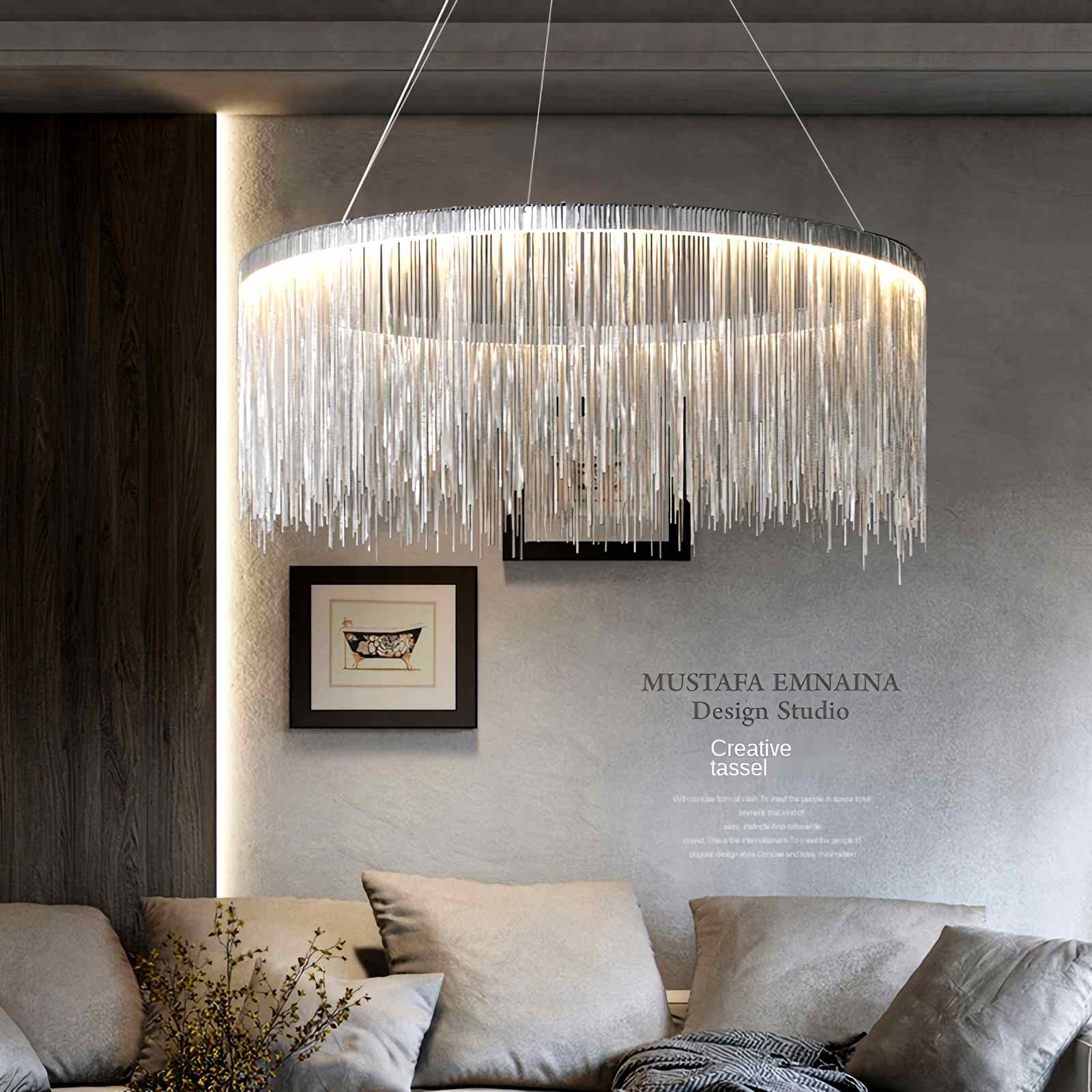 Moderner Kronleuchter mit Quasten im Art-déco-Stil | Desfino