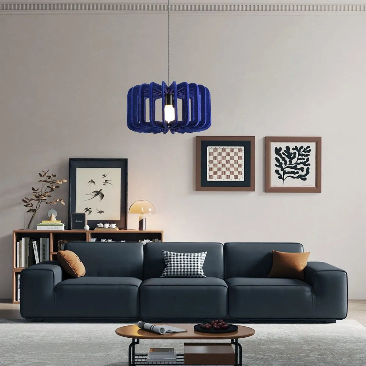Column Shaped Birdcage Acoustic Pendant Light | Desfino