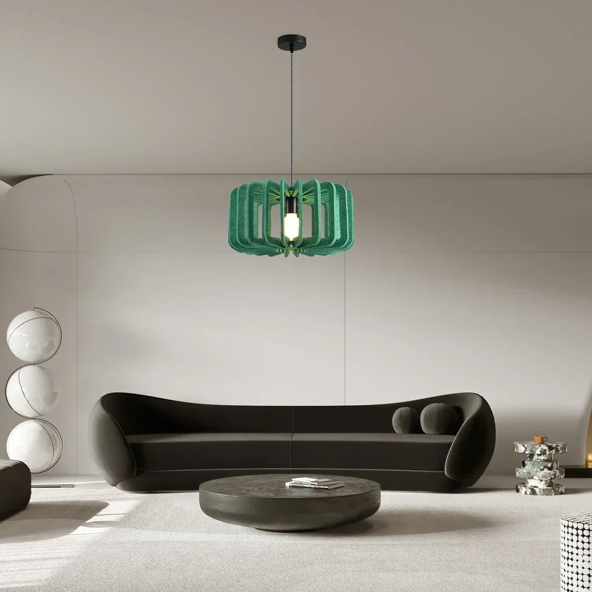 Column Shaped Birdcage Acoustic Pendant Light | Desfino